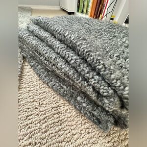 Throw knit blanket grey 48"x66"
